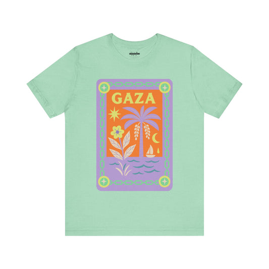 Gaza 'Break the Chains' Graphic Tee (Unisex) | Front Pastels Print