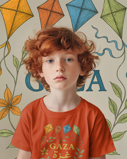 Flying Kites Over Gaza Kids Tee | UPF 50+ • Vegan