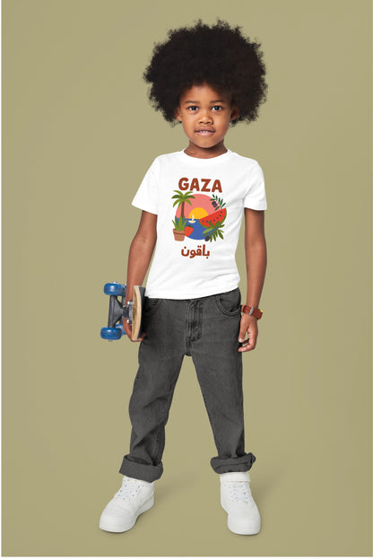 'Gaza Will Bloom Again' Unisex Cotton Heritage Tee | Kids 2-5T