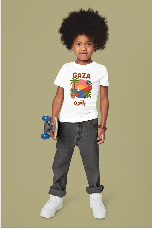 'Gaza Will Bloom Again' Unisex Cotton Heritage Tee | Kids 2-5T