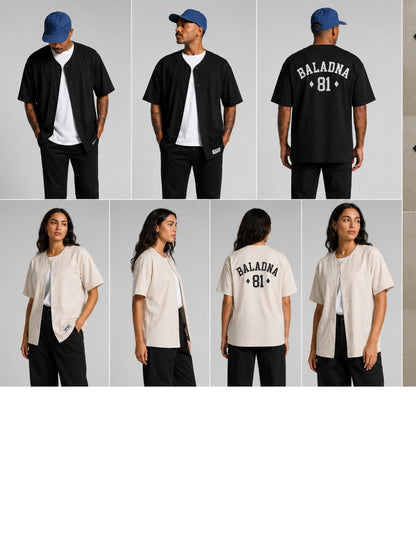BALADNA 81 Baseball Jersey | Premium Oversized Streetwear