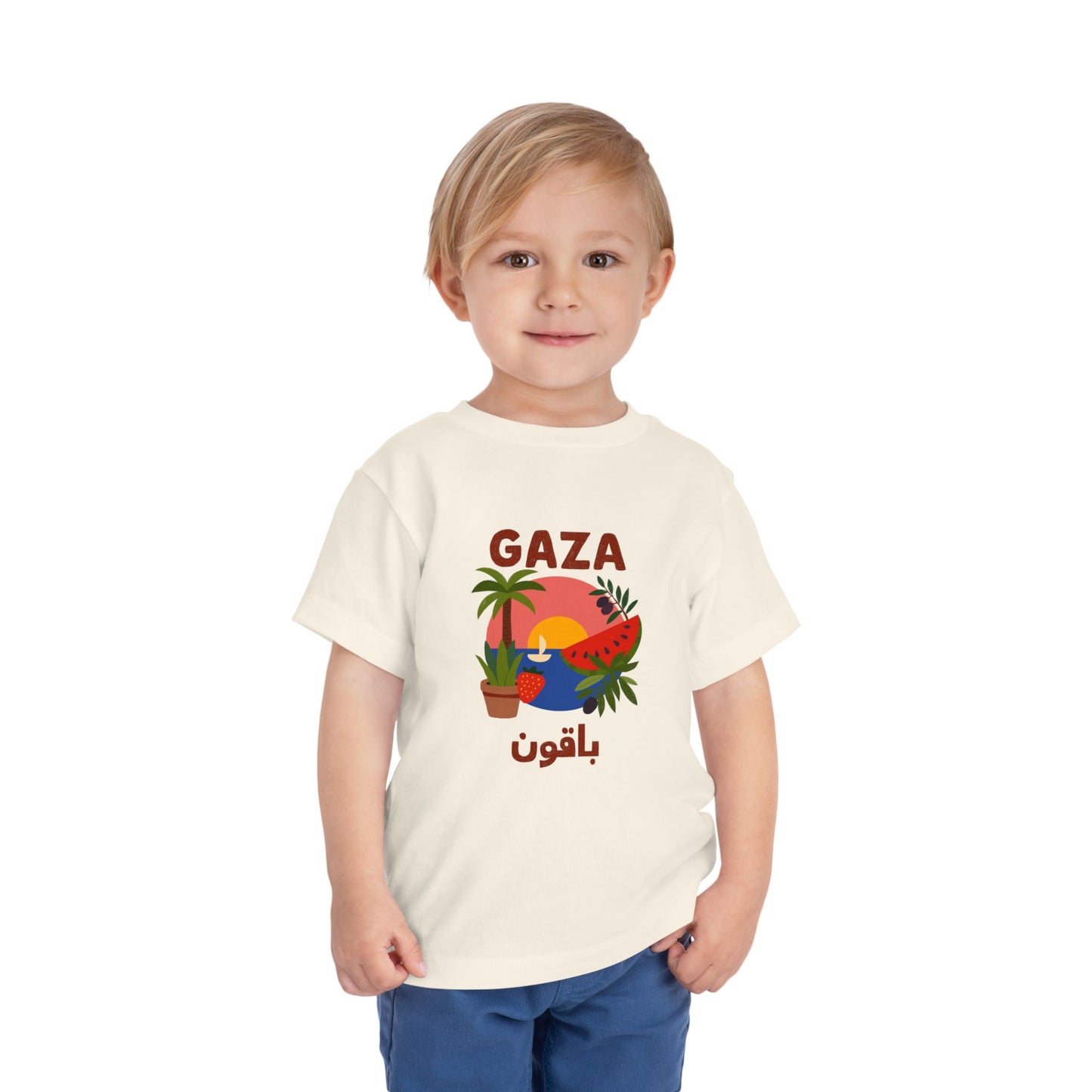'Gaza Will Bloom Again' Unisex Cotton Heritage Tee | Kids 2-5T