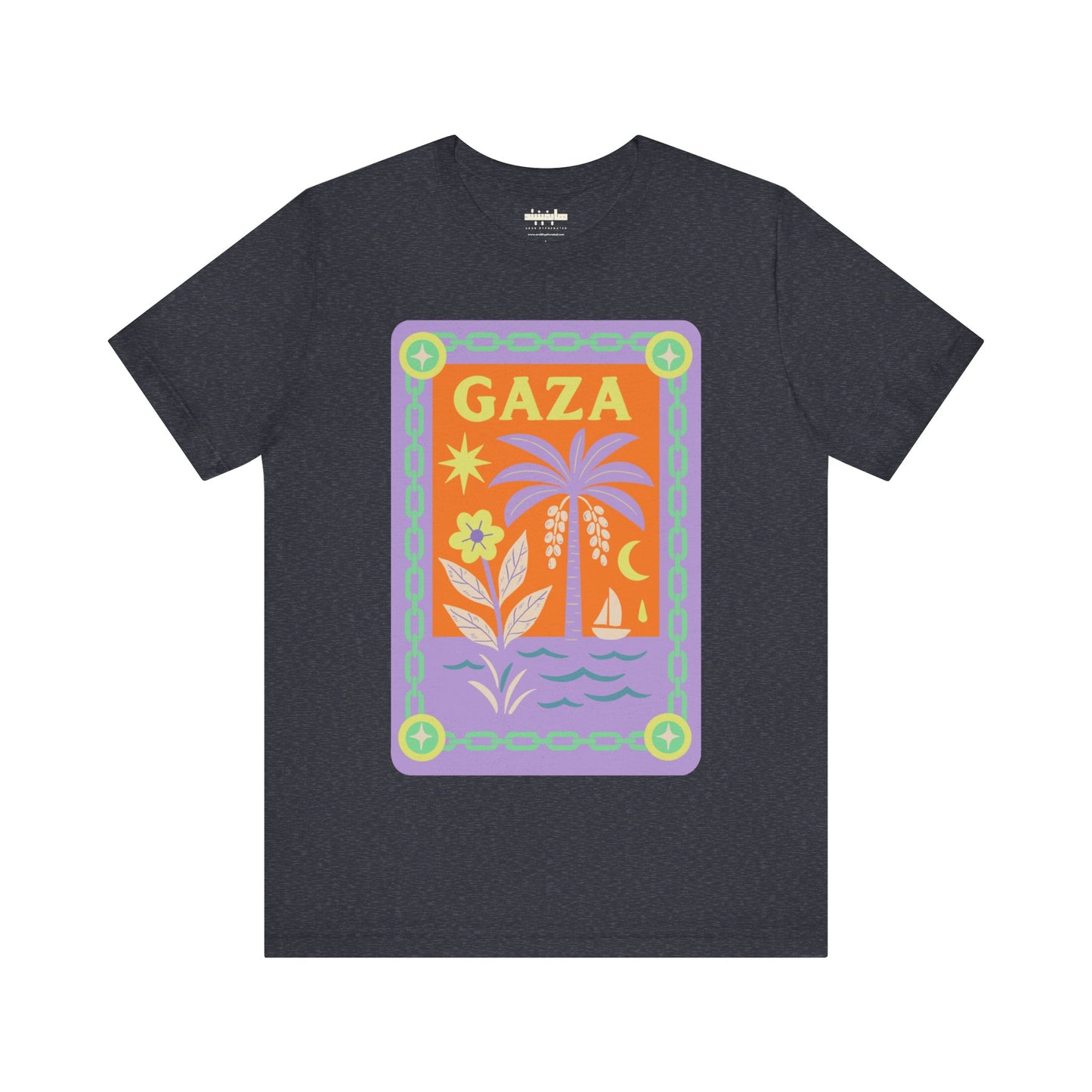 Gaza 'Break the Chains' Graphic Tee (Unisex) | Front Pastels Print