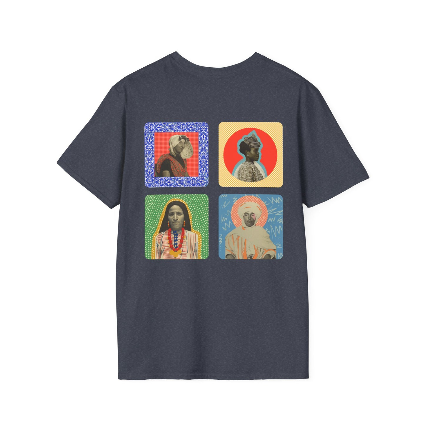 'Not Alien' Tribute Lightweight Cotton T-Shirt | 4 Immigrant Portraits | Front & Back Print