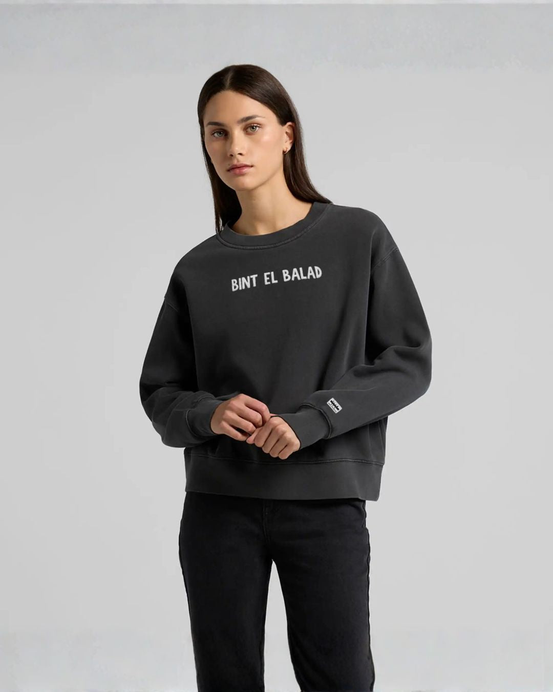 Bint el Balad™ AH Signature Faded Crew Neck - Embroidered