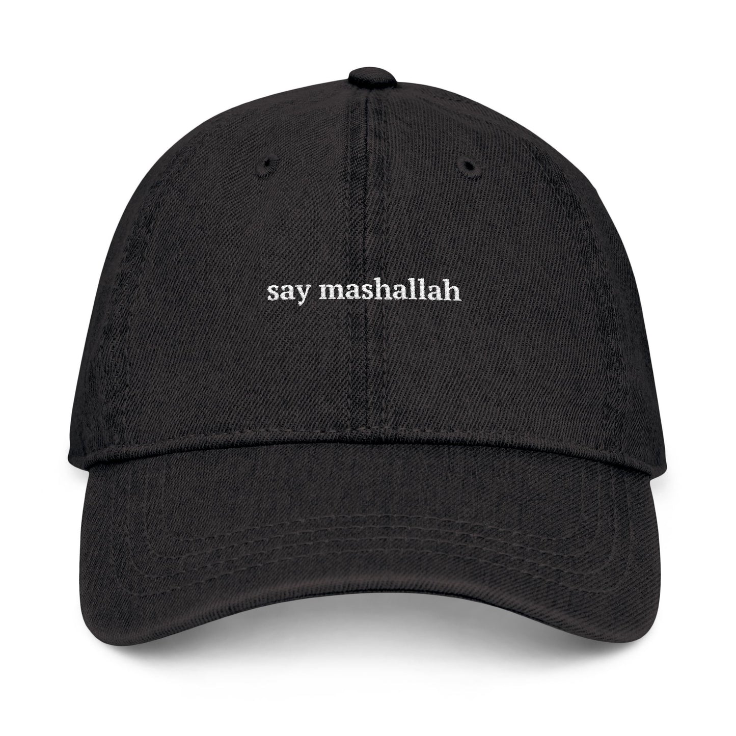 🧿 Say Mashallah and Hamsa Hand Embroidered Heritage Denim Hat