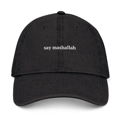 🧿 Say Mashallah and Hamsa Hand Embroidered Heritage Denim Hat