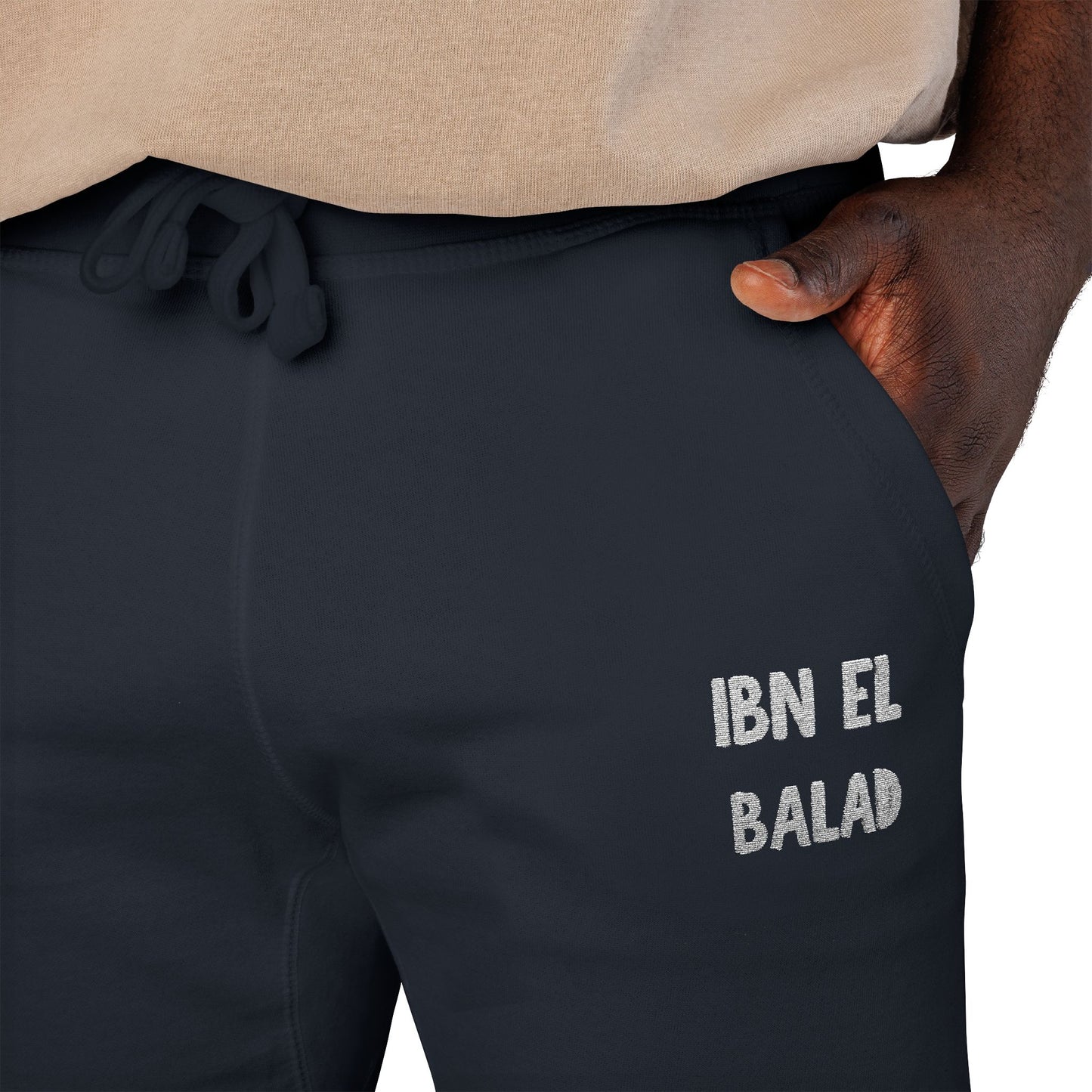 'Ibn El Balad' Fleece Embroidered Joggers | Arab Hyphenated™ Staple