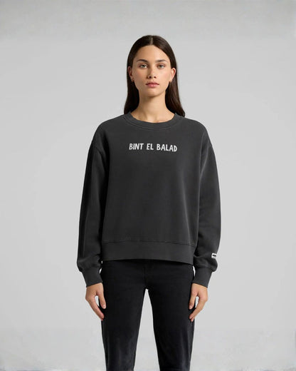 Bint el Balad™ AH Signature Faded Crew Neck - Embroidered