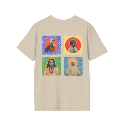 'Not Alien' Tribute Lightweight Cotton T-Shirt | 4 Immigrant Portraits | Front & Back Print