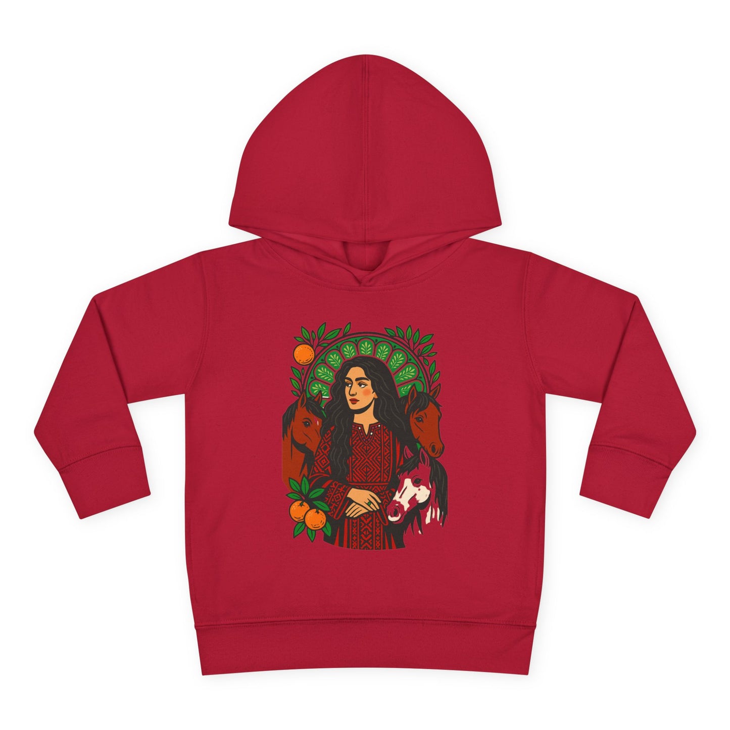 'Palestinian  Equestrian Woman' Ancestor Heritage Hooded Sweatshirt (Toddler, Unisex) | 2-6T