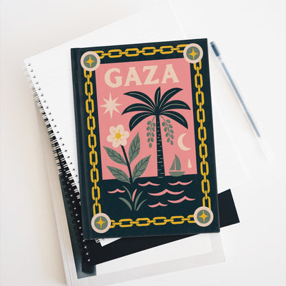 For Gaza, For Memory and Hope – Premium Ruled Journal in Deep Teal