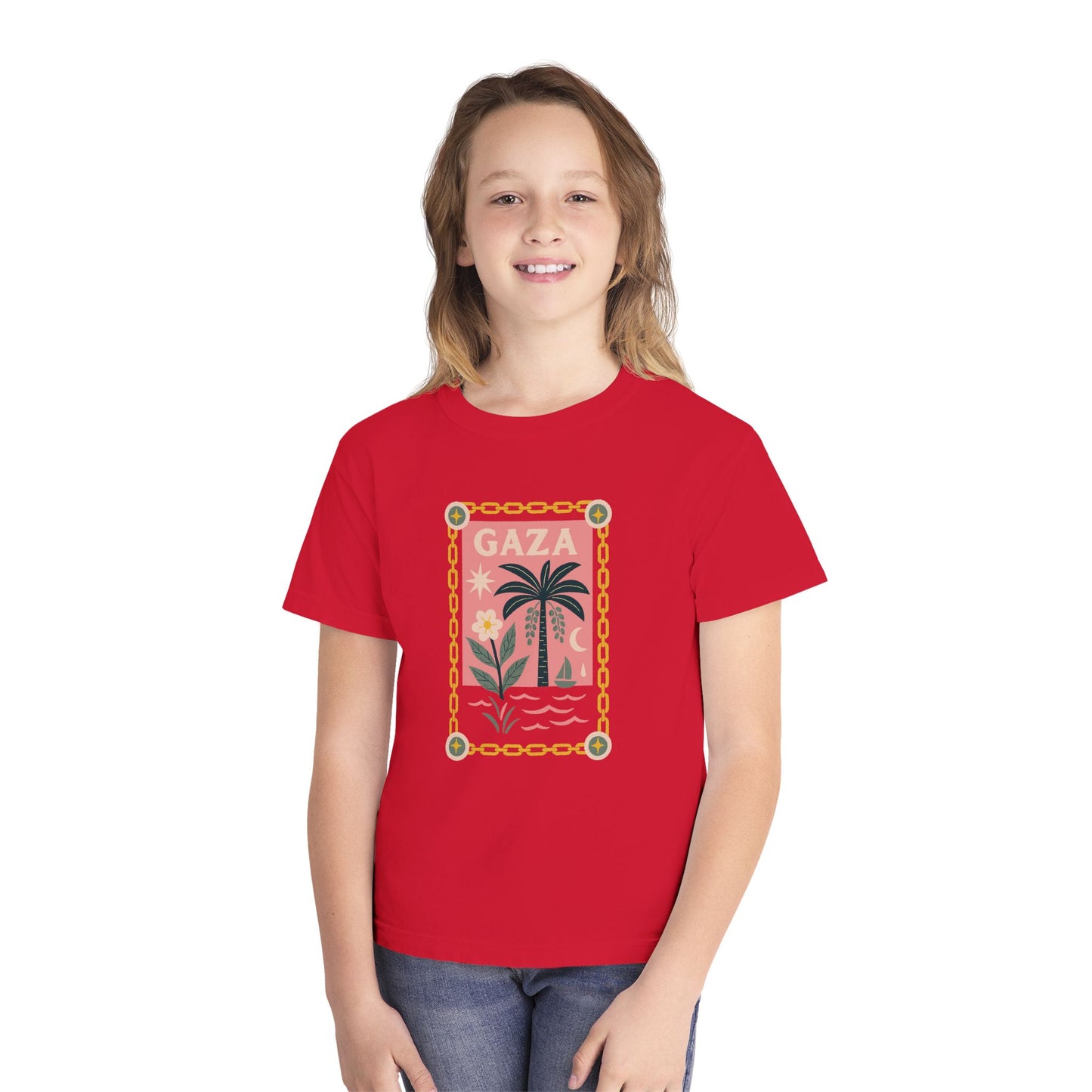 Gaza 'Break the Chains' Youth Unisex Graphic Tee (Ages 4–16)