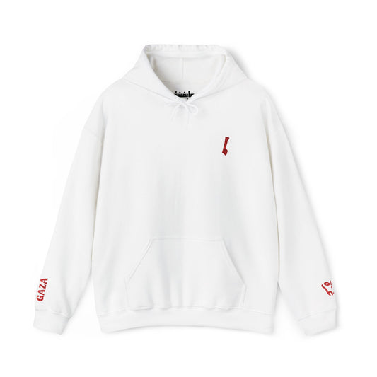 'Gaza Map” Sleeve + Chest Embroidered Unisex Hoodie
