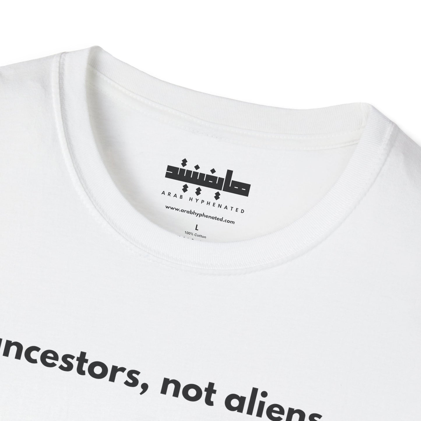 'Not Alien' Tribute Lightweight Cotton T-Shirt | 4 Immigrant Portraits | Front & Back Print