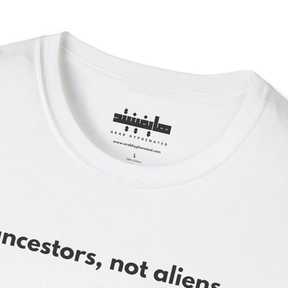 'Not Alien' Tribute Lightweight Cotton T-Shirt | 4 Immigrant Portraits | Front & Back Print