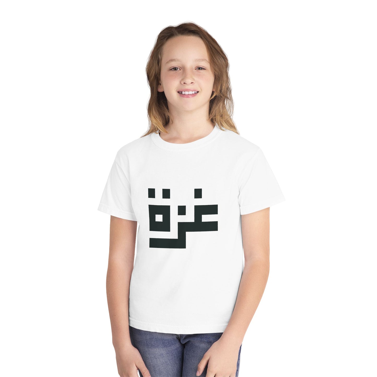 'Gaza in Pixels' Youth Heritage Cotton Graphic Tee (Ages 4–16)