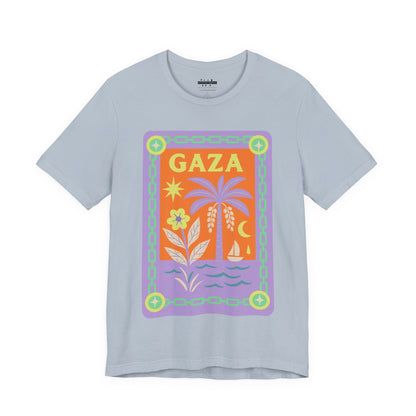 Gaza 'Break the Chains' Graphic Tee (Unisex) | Front Pastels Print