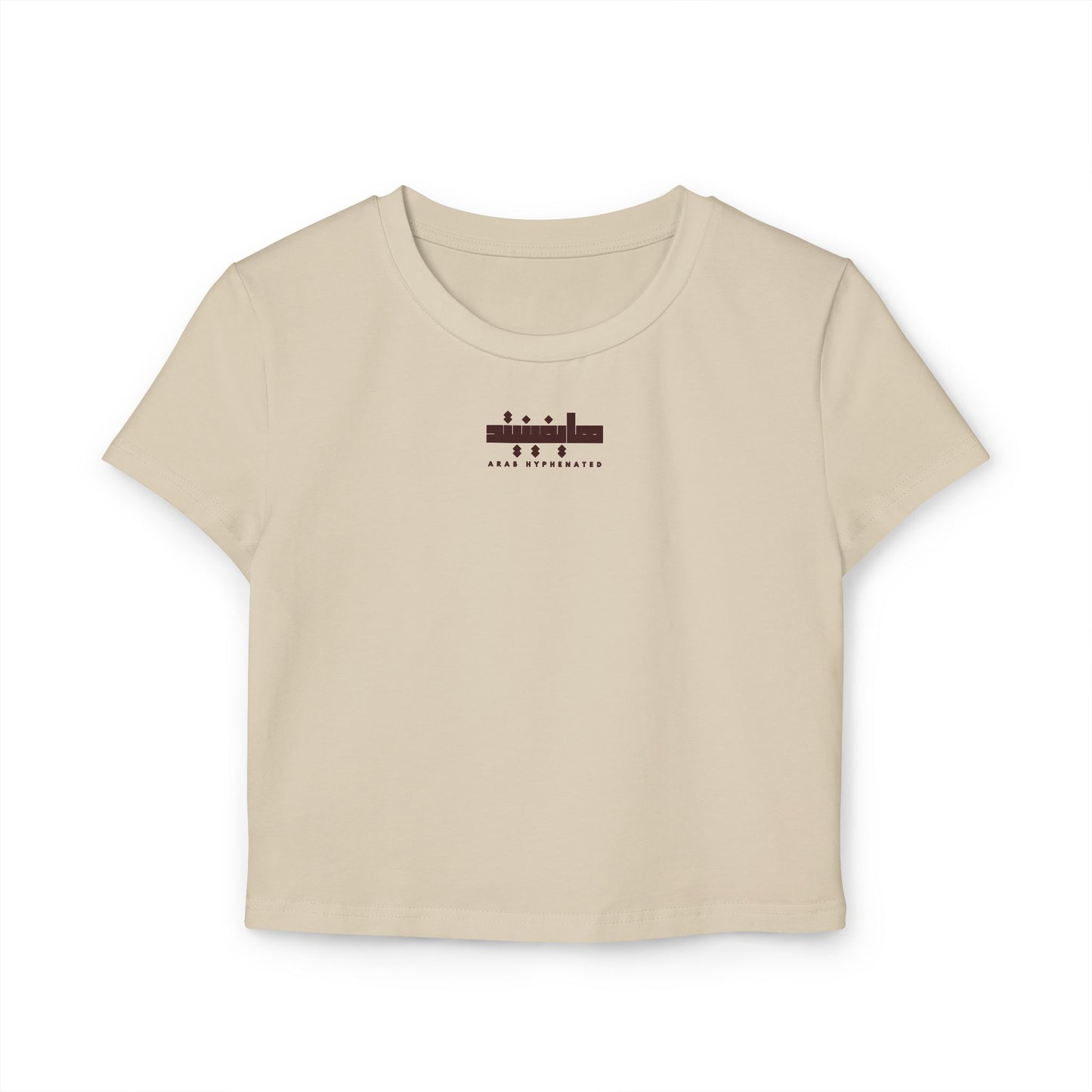 Arab Hyphenated™ – 100% Organic Cotton Baby Tee Empowerment Crop Top for Women | Summer Graphic T-Shirt