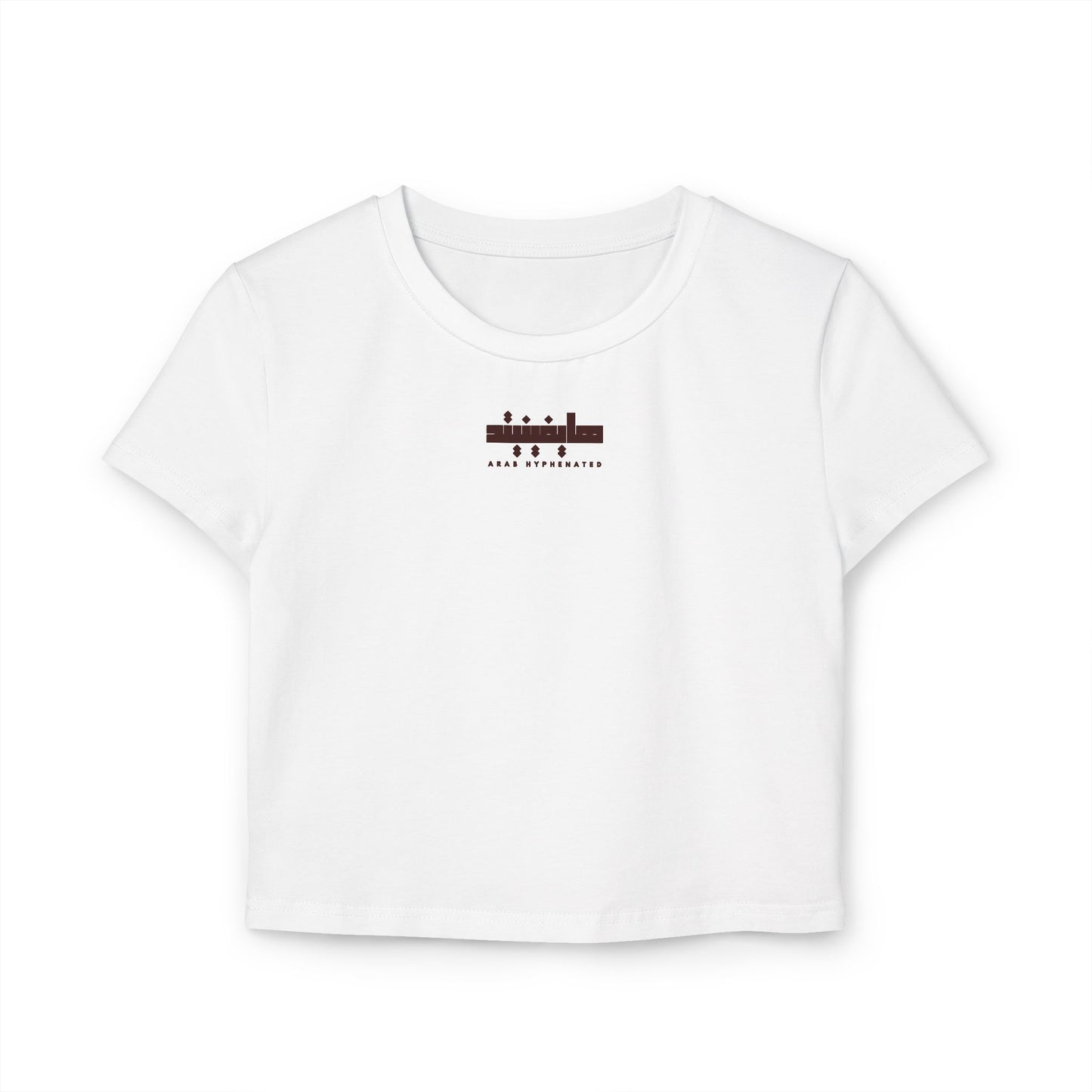 Arab Hyphenated™ – 100% Organic Cotton Baby Tee Empowerment Crop Top for Women | Summer Graphic T-Shirt