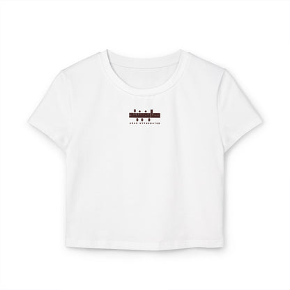Arab Hyphenated™ – 100% Organic Cotton Baby Tee Empowerment Crop Top for Women | Summer Graphic T-Shirt