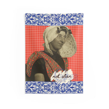 'Not Alien' Wall Tapestry (Dutch Immigrant, Ellis Island, ca. 1906-1914) Red |  Alien Nation™
