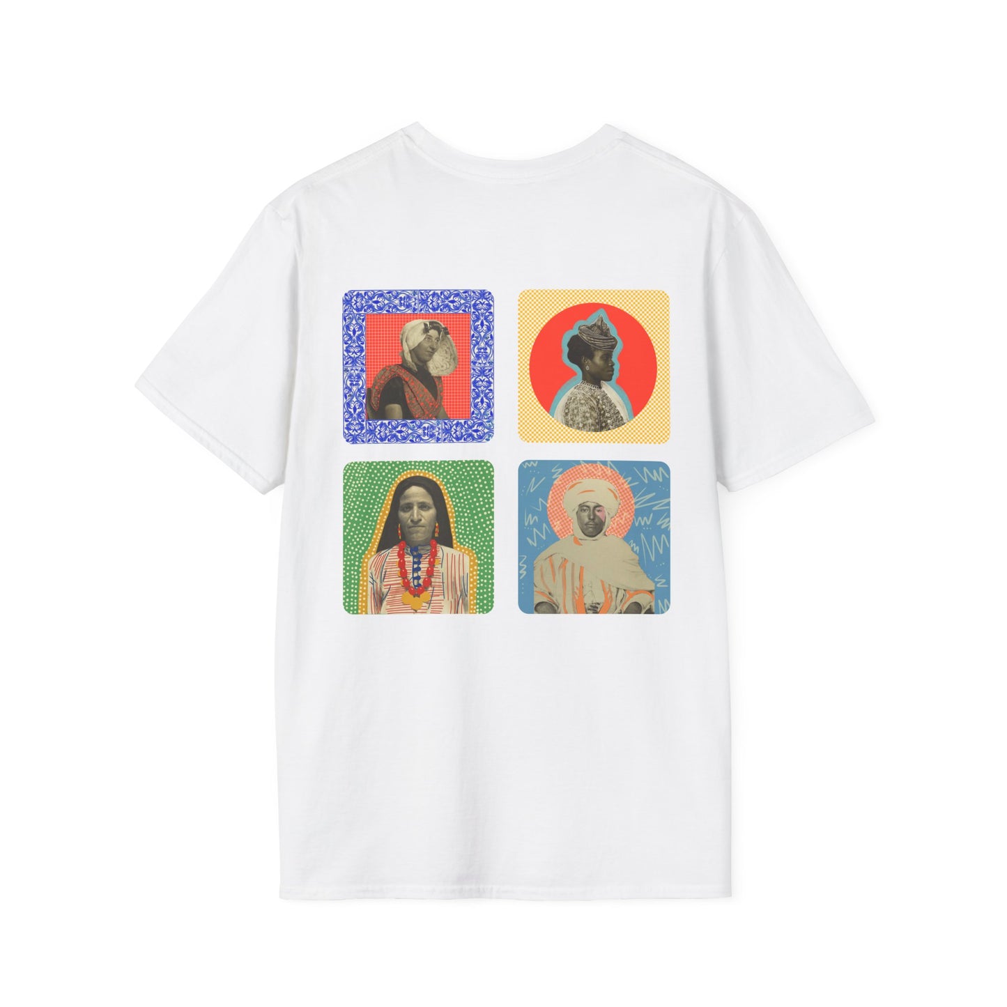 'Not Alien' Tribute Lightweight Cotton T-Shirt | 4 Immigrant Portraits | Front & Back Print