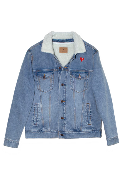 Unisex Sherpa Lined Denim Jacket