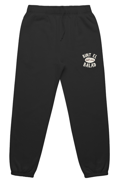 Bint el Balad Embroidered Heritage Track Pants in Black