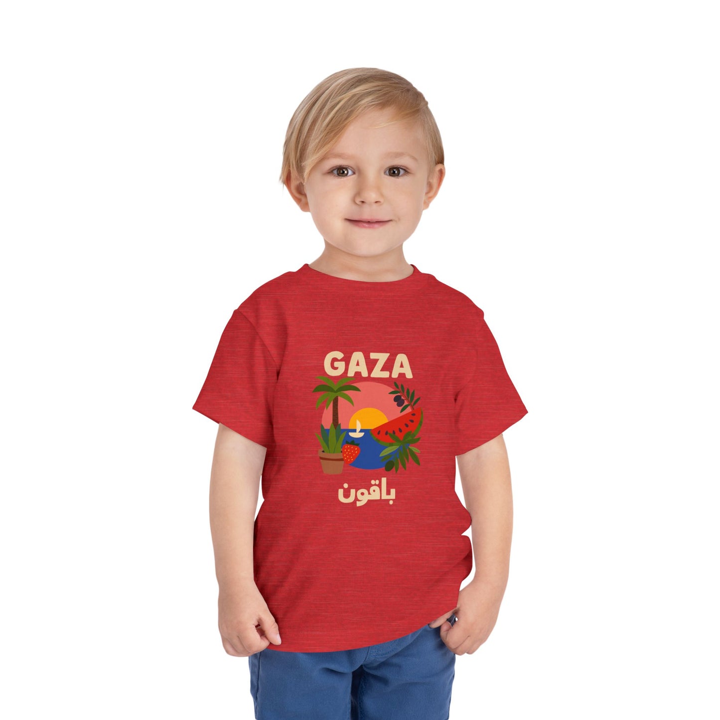 'Gaza Will Bloom Again' Unisex Cotton Heritage Tee | Kids 2-5T