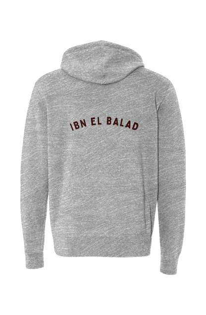 Ibn El Balad™ — Lightweight Full-Zip Cotton Hoodie [Print]