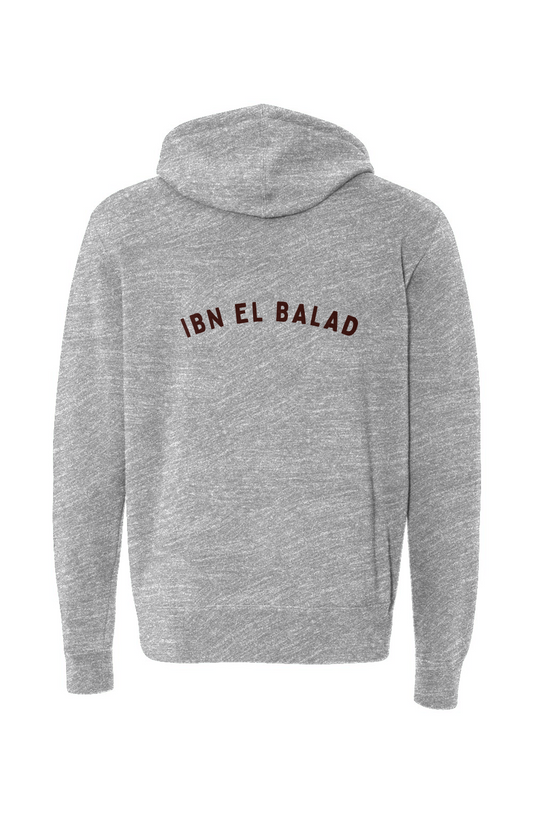 Ibn El Balad™ — Lightweight Full-Zip Cotton Hoodie [Print]