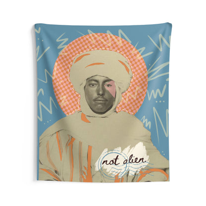'Not Alien' Wall Tapestry (Algerian Immigrant, Ellis Island, ca. 1906-1914) | Alien Nation™