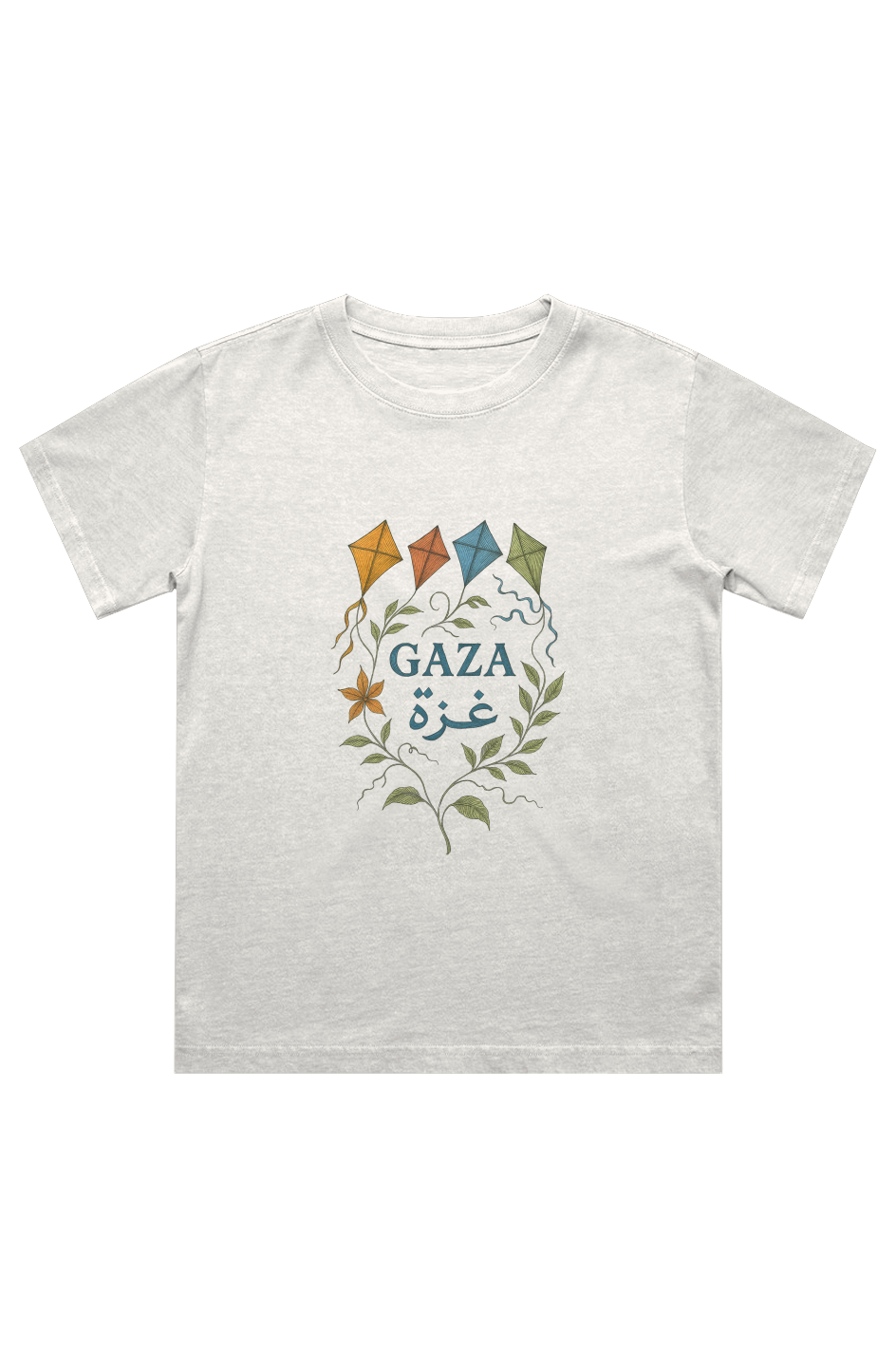 Flying Kites Over Gaza Kids Tee | UPF 50+ • Vegan