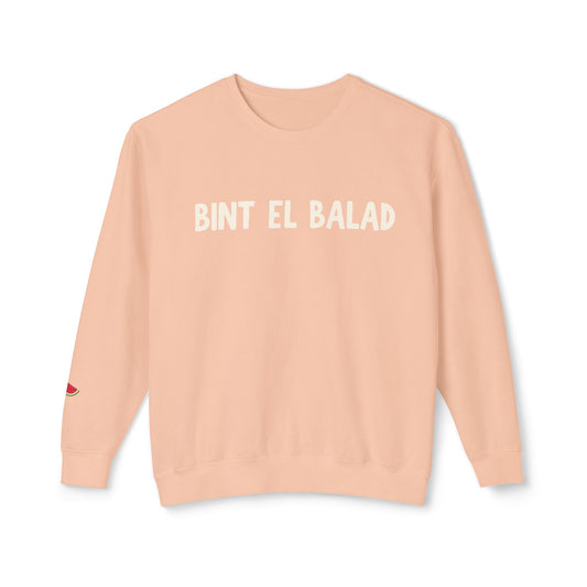 'Bint El Balad' | 'Daughter of the Land' | Cotton Lightweight Sweatshirt | Arab Hyphenated