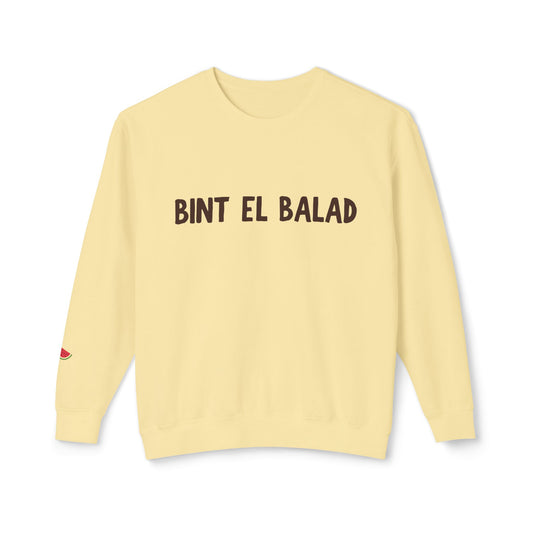 'Bint El Balad' | 'Daugher of the Land' | Cotton Lightweight Sweatshirt | Light Colors