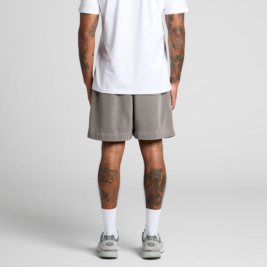 Men's Relaxed Faded Shorts 18" | Baladna 81 | Embroidered