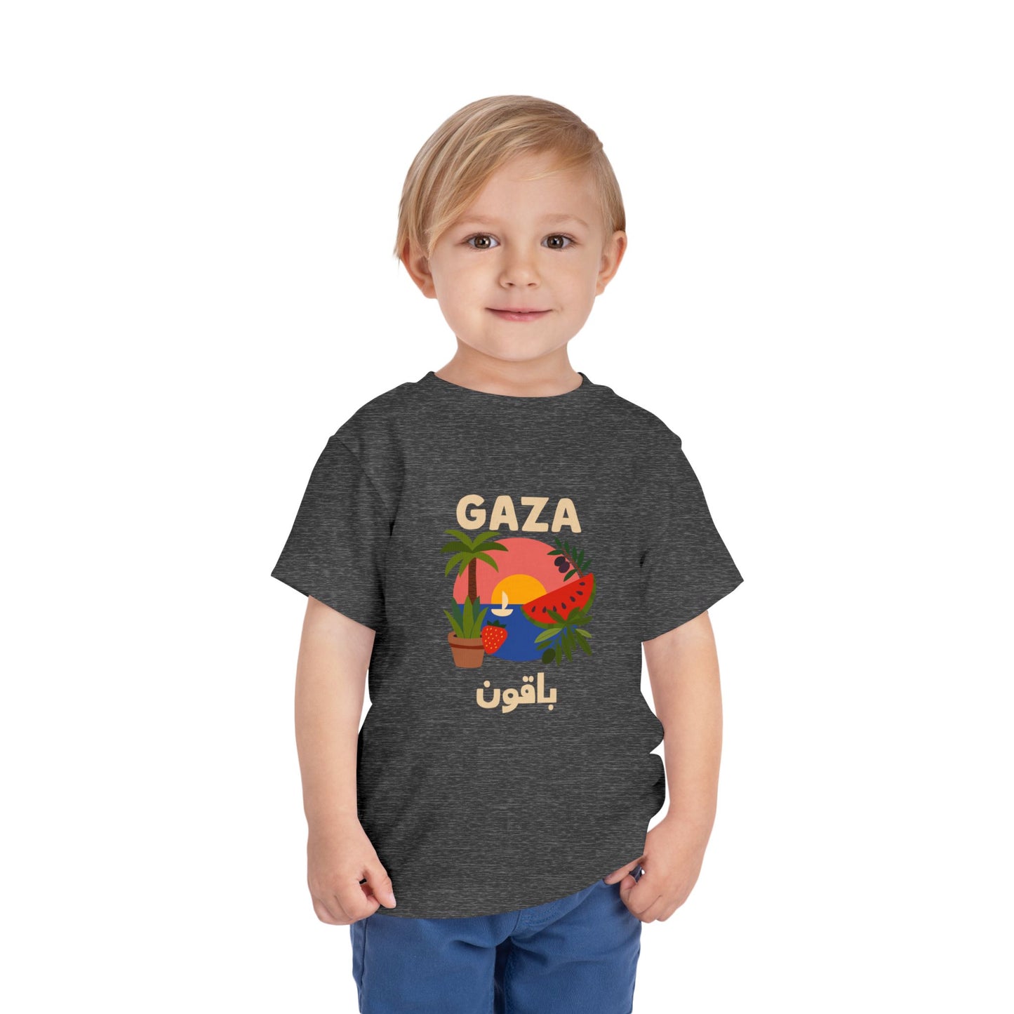 'Gaza Will Bloom Again' Unisex Cotton Heritage Tee | Kids 2-5T