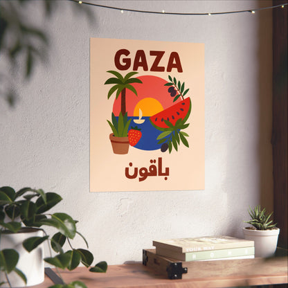 'Gaza Will Bloom Again' Poster – Colorful Vertical Fundraiser Print