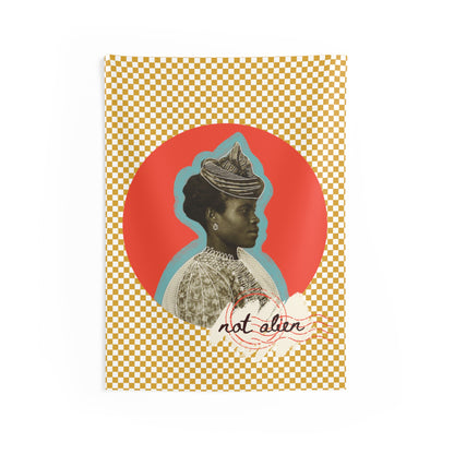 'Not Alien' Wall Tapestry (Guadaloupean Immigrant, Ellis Island, 1911) | Alien Nation™