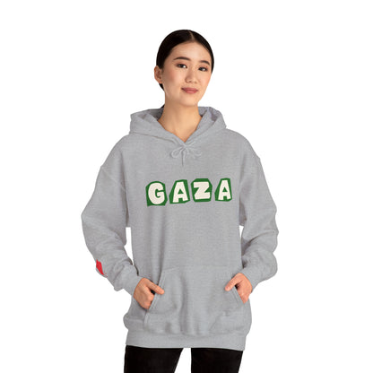 'We are Gaza' Heavy Blend Hooded Sweatshirt | Print | Sand, Grey, White