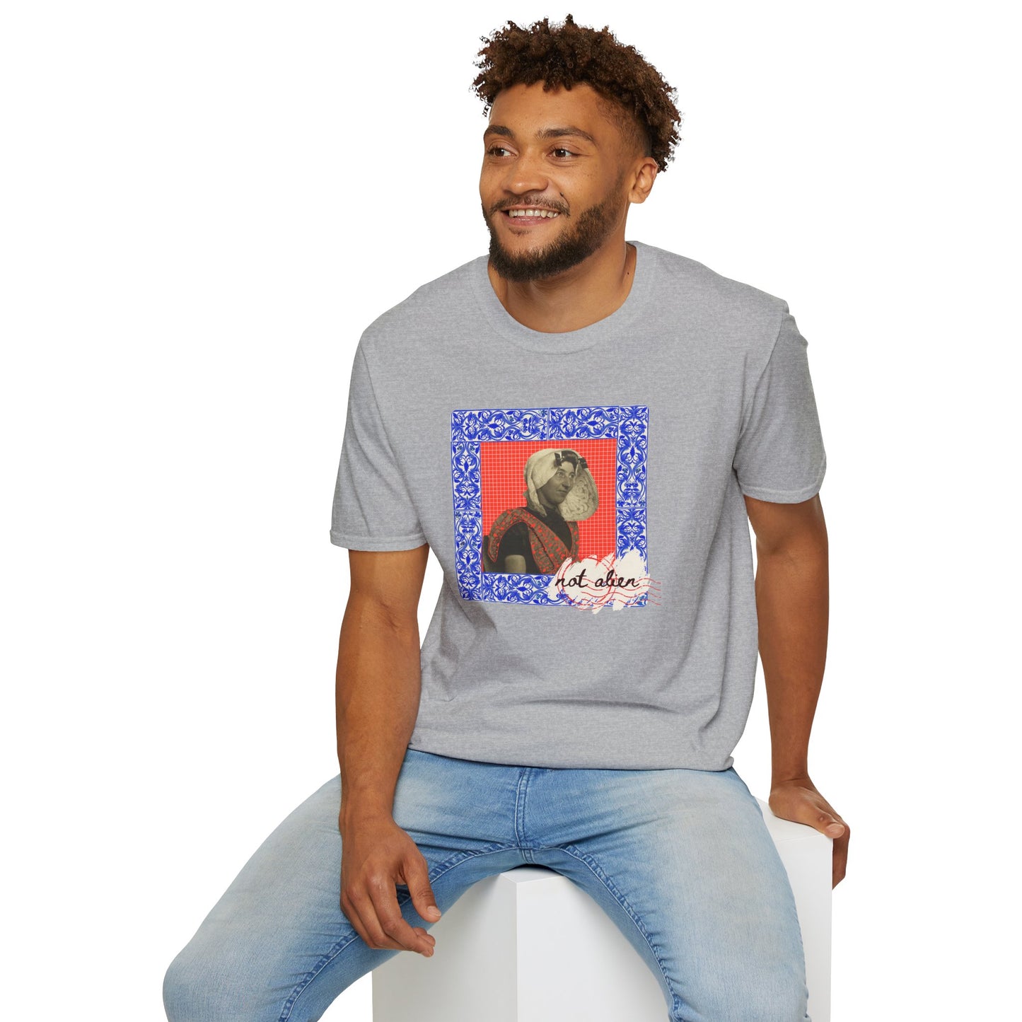 'Not Aliens' Tribute Cotton T-Shirt | Dutch Immigrant, Ellis Island | Front & Back Print