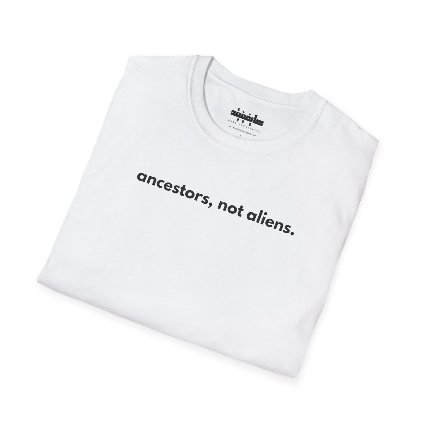 'Not Alien' Tribute Lightweight Cotton T-Shirt | 4 Immigrant Portraits | Front & Back Print