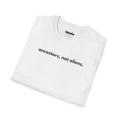 'Not Alien' Tribute Lightweight Cotton T-Shirt | 4 Immigrant Portraits | Front & Back Print