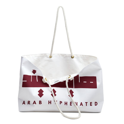 Arab Hyphenated™ Weekender Tote Bag | White, Patterned