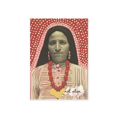 Postcard 'Not Alien' (Red) | Syrian Immigrant, Ellis Island, 1926 | Alien Nation™