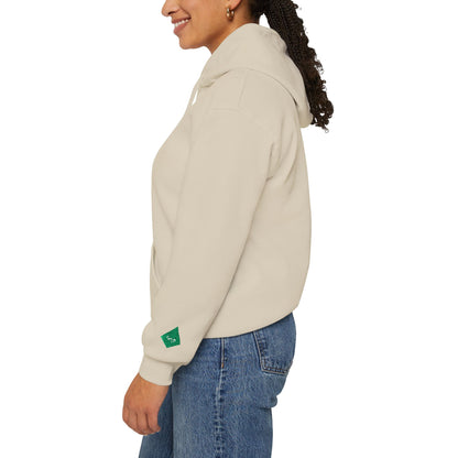 'Gaza, You Are Not Alone." Solidarity Hoodie (Unisex) | Green Embroidery, Light Colors