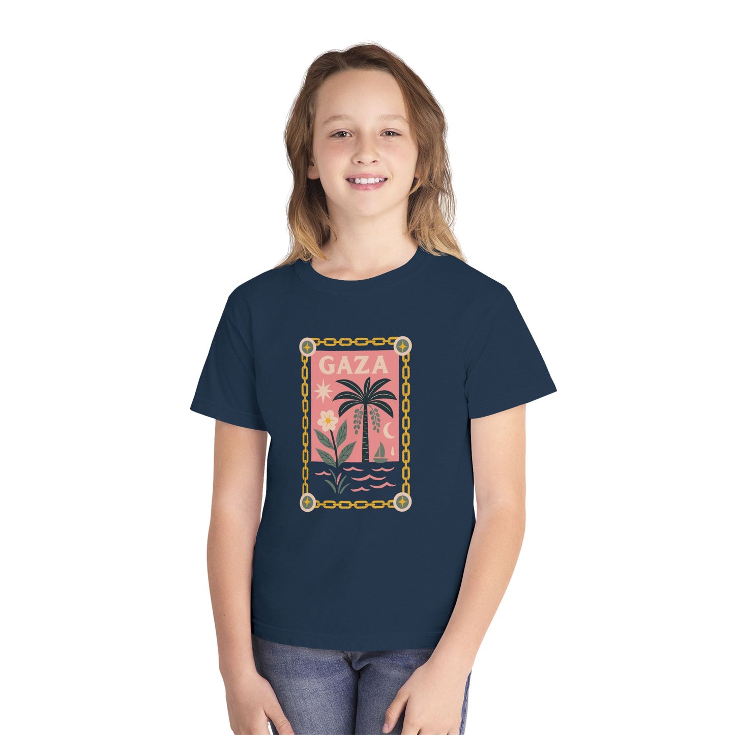Gaza 'Break the Chains' Youth Unisex Graphic Tee (Ages 4–16)