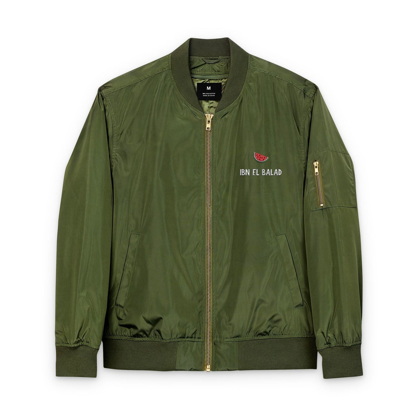 Ode to 'Ibn el Balad' ('Son of the Land') • Embroidered Recycled Bomber Jacket