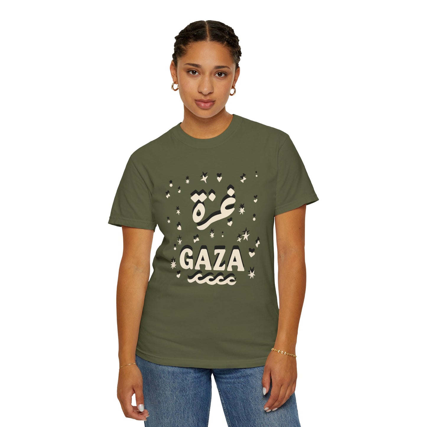 "Starry Night in Gaza" (Arabic and English) Unisex T-Shirt